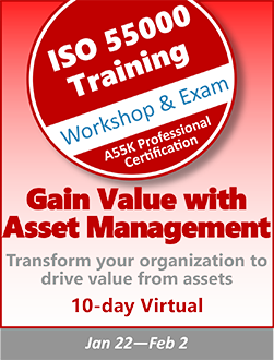 ISO 55000 Certification - 10-day Virtual 